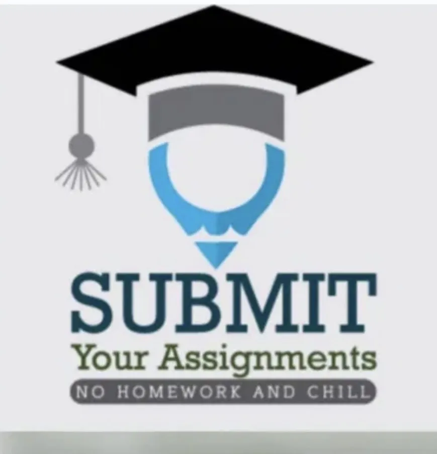 Graduation cap above the text "SUBMIT Your Assignments" with a pen icon