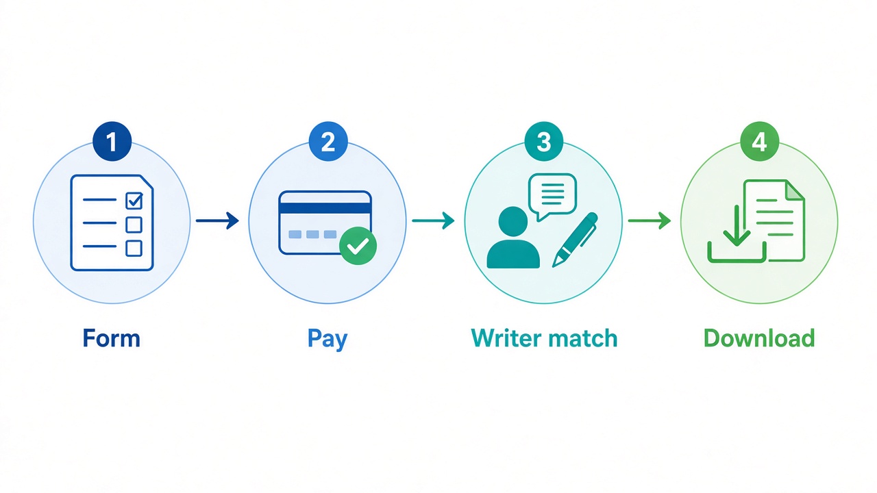 Originality Guarantees in Assignment Services Explained 6 Order process for Houston-based custom assignment writing services — form, payment, writer match, download